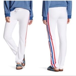 NWT Wildfox White w/ Blue & Red Stripes Lounge Pants
